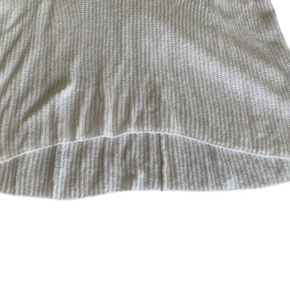 EXPRESS Sweater Oversized Cotton White Cut Out Back Hi Low Hem Scoop Neck VGUC - Picture 3 of 15